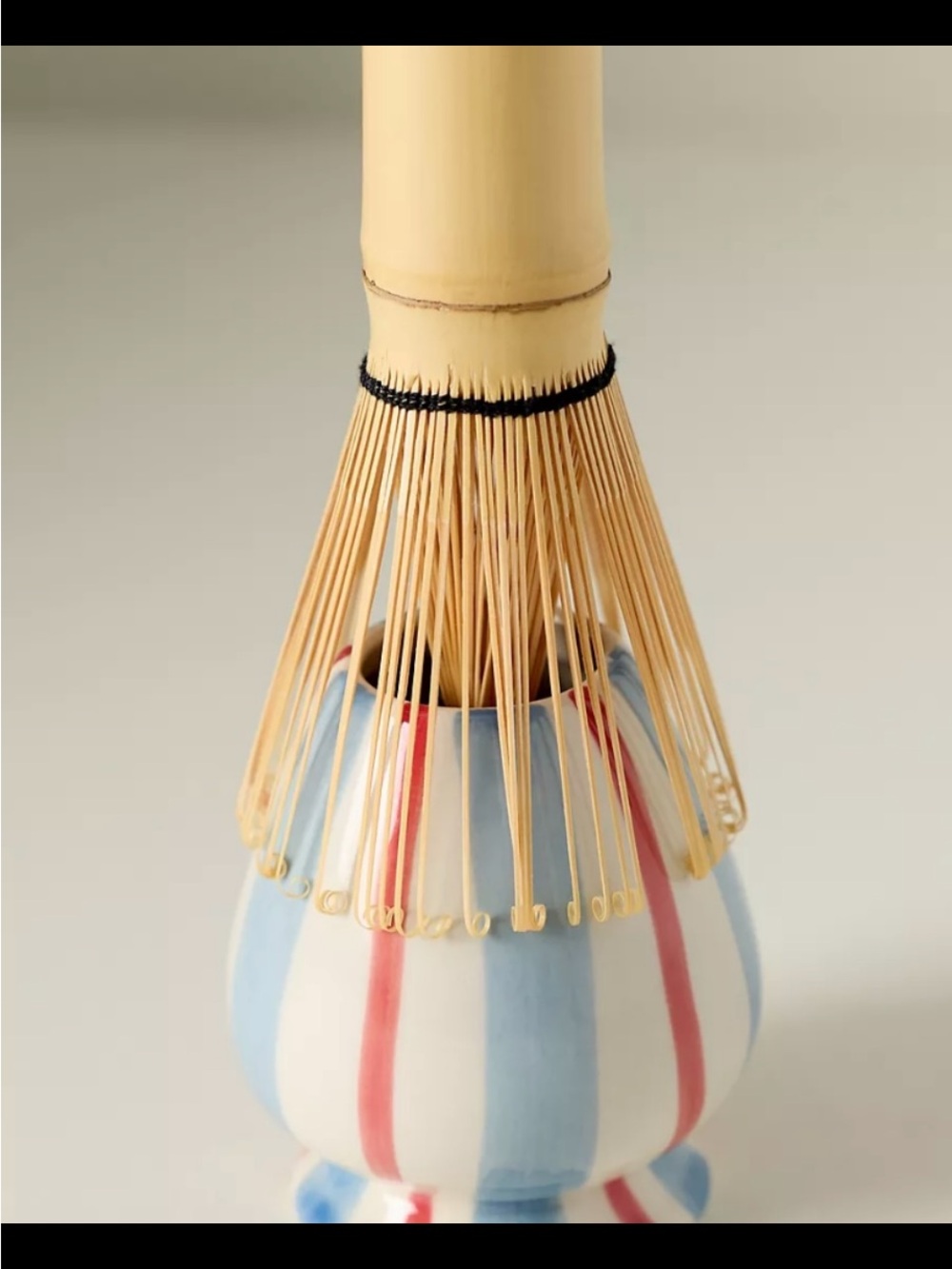 Anthropologie Daily Stripe Matcha Whisk Holder